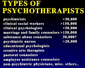 Types of
          Psychotherapists